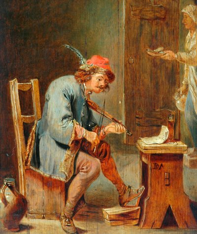 Man Playing a Fiddle by David Teniers the Younger